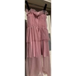 Pale Pink Tulle Dress - Girlycore Halloween Costume - Small